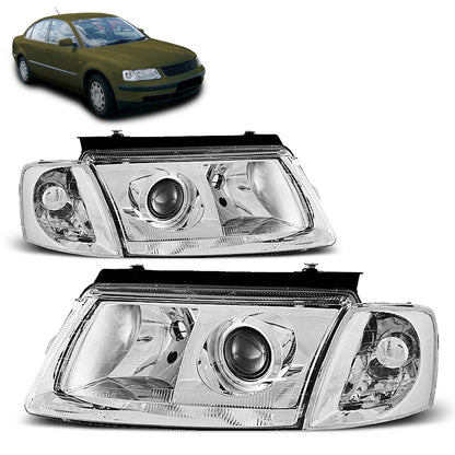Scheinwerfer VW Passat B5 3B 11.96-08.00 H7/H7 Chrom