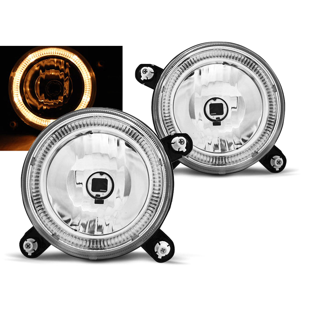 Scheinwerfer Angel Eyes Chrom passend für VW Golf 1 / Golf 2