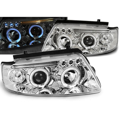 Scheinwerfer Angel Eyes Chrom passend für VW Passat B5 3B 11.96-08.00