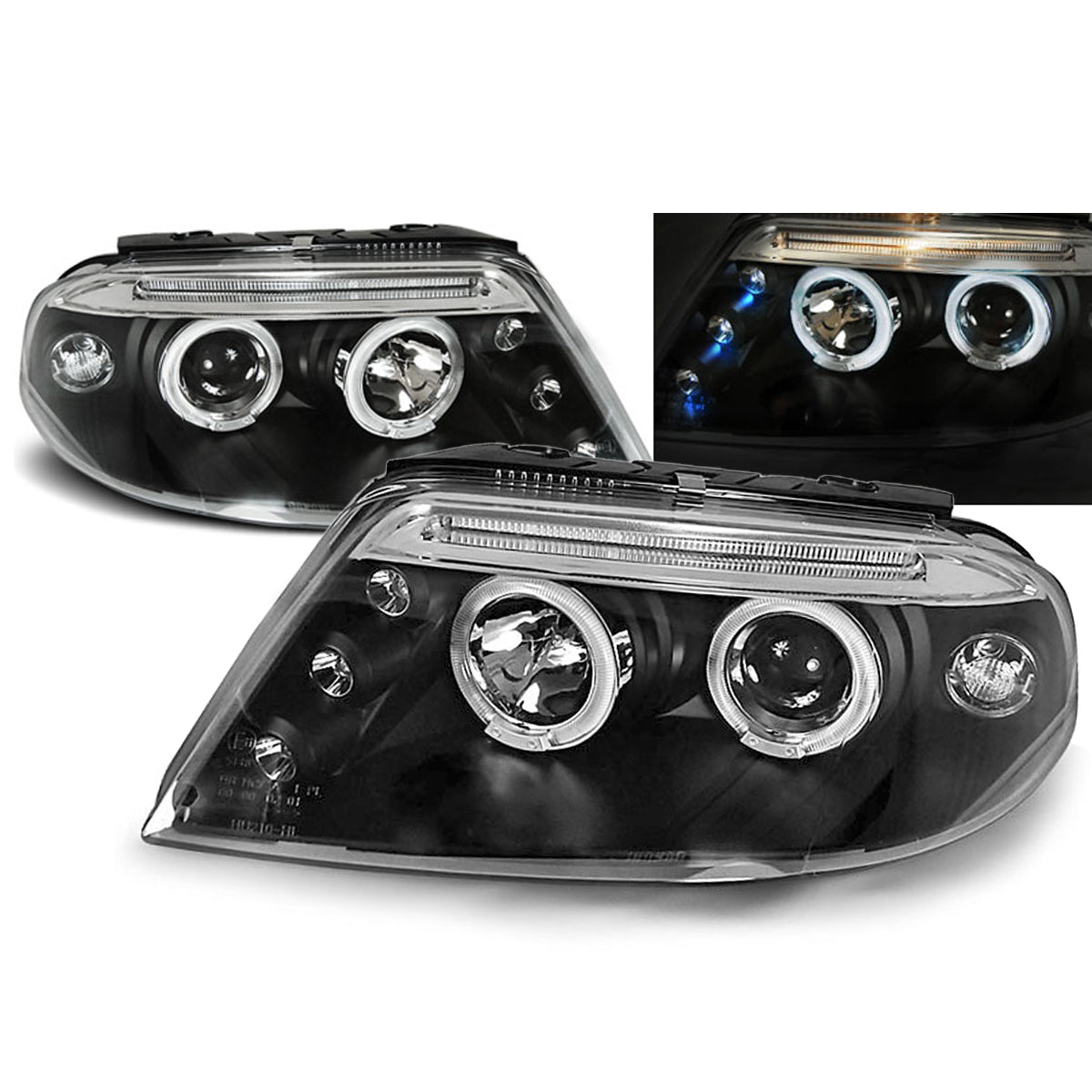 Scheinwerfer Angel Eyes Schwarz passend für VW Passat 3BG 09.00-03.05