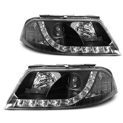 Scheinwerfer Daylight Schwarz passend für VW Passat 3BG 09.00-03.05