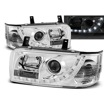 Scheinwerfer Daylight Chrom passend für VW T4 90-03.03 Transporter