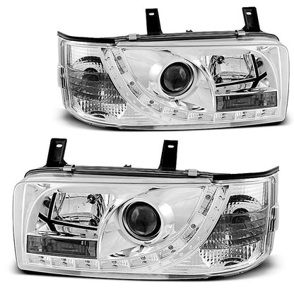 Scheinwerfer Daylight Chrom passend für VW T4 90-03.03 Transporter
