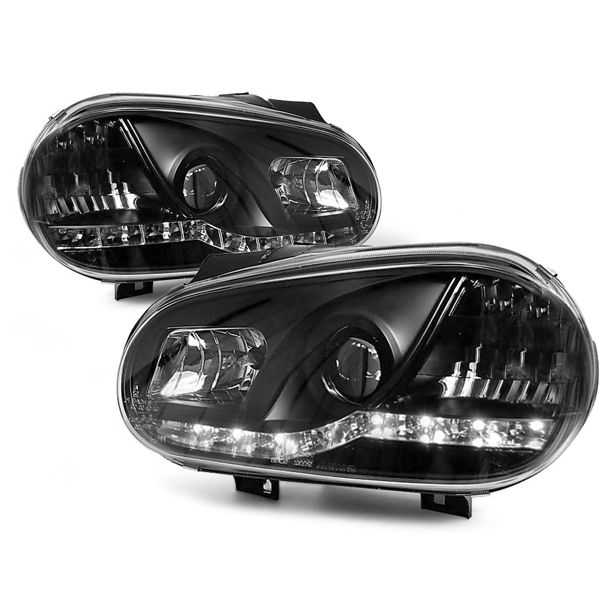 Scheinwerfer Daylight Schwarz passend für VW Golf 4 09.97-09.03