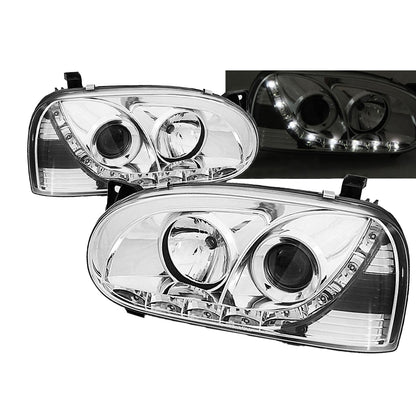 Scheinwerfer Daylight Chrom passend für VW Golf 3 91-97