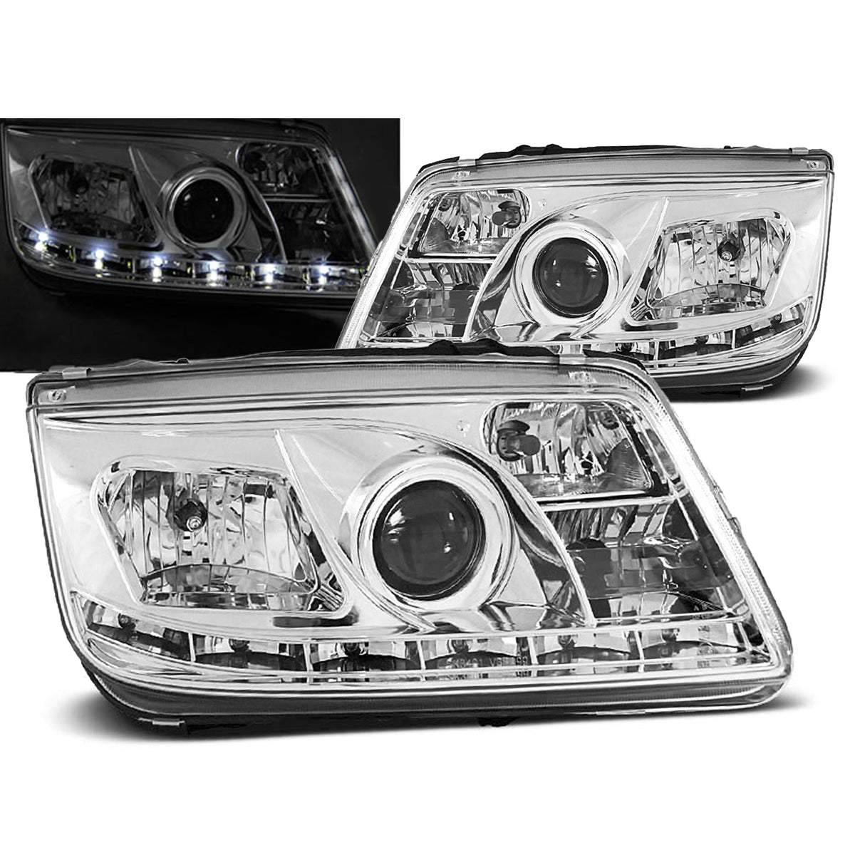 Scheinwerfer Tagfahrlicht Chrom passend für VW BORA 09.98-05.05