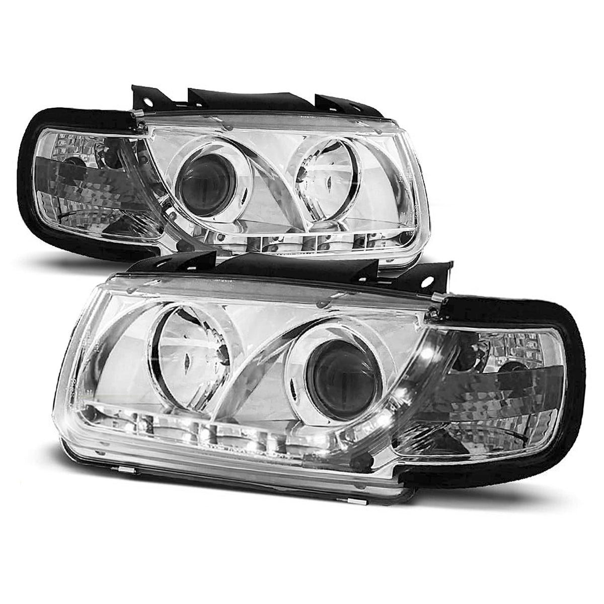 Scheinwerfer Tagfahrlicht Chrom passend für VW POLO 6N 10.94-09.99 Schrägheck