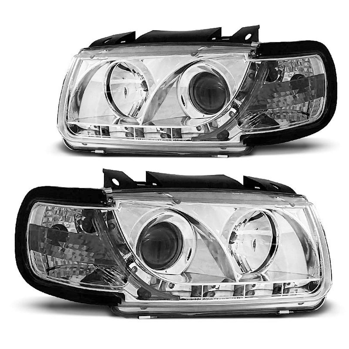 Scheinwerfer Tagfahrlicht Chrom passend für VW POLO 6N 10.94-09.99 Schrägheck