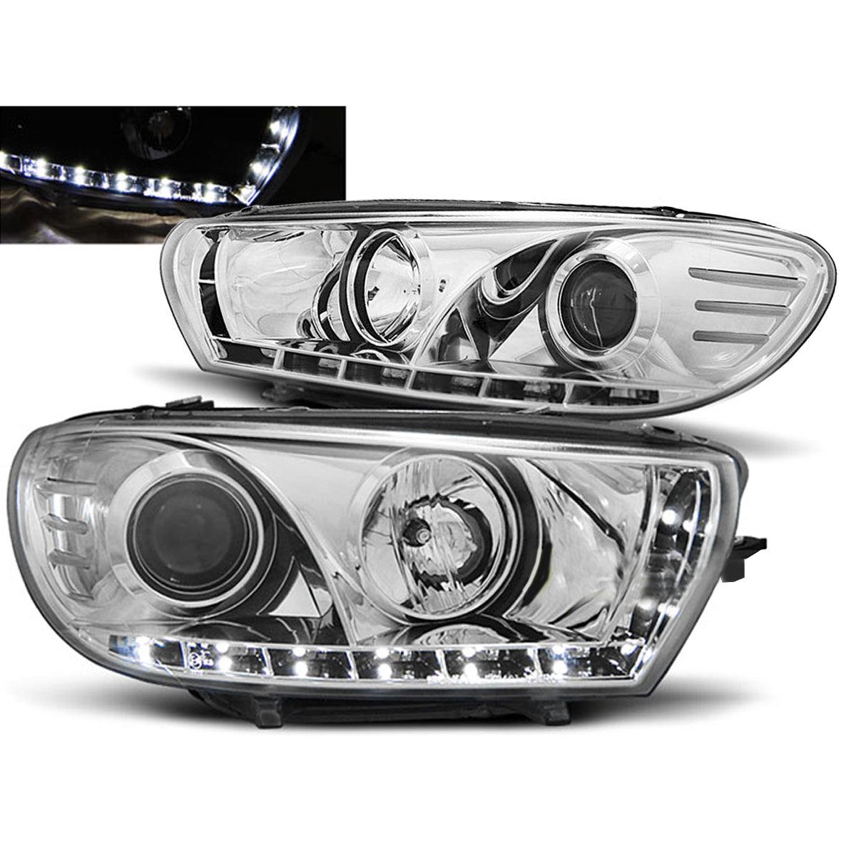 Scheinwerfer Tagfahrlicht Chrom passend für VW SCIROCCO 08-04.14