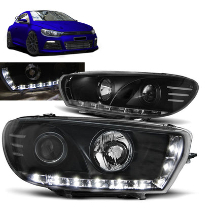 Scheinwerfer Tagfahrlicht Schwarz passend für VW SCIROCCO 08-04.14