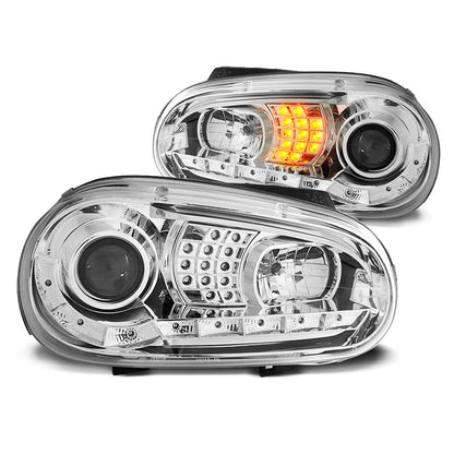 Scheinwerfer Tagfahrlicht Chrom passend für VW GOLF 4 09.97-09.03