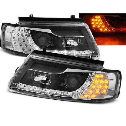Scheinwerfer Tagfahrlicht Schwarz passend für VW PASSAT B5 11.96-08.00
