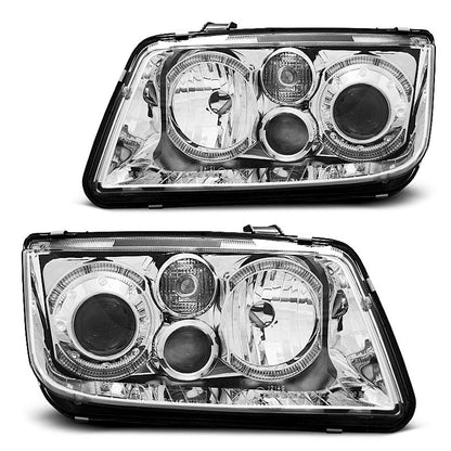 Scheinwerfer Angel Eyes Chrom passend für VW BORA 09.98-07.05