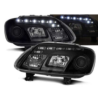 Scheinwerfer Tagfahrlicht Schwarz passend für VW TOURAN 02.03-10.06 / CADDY
