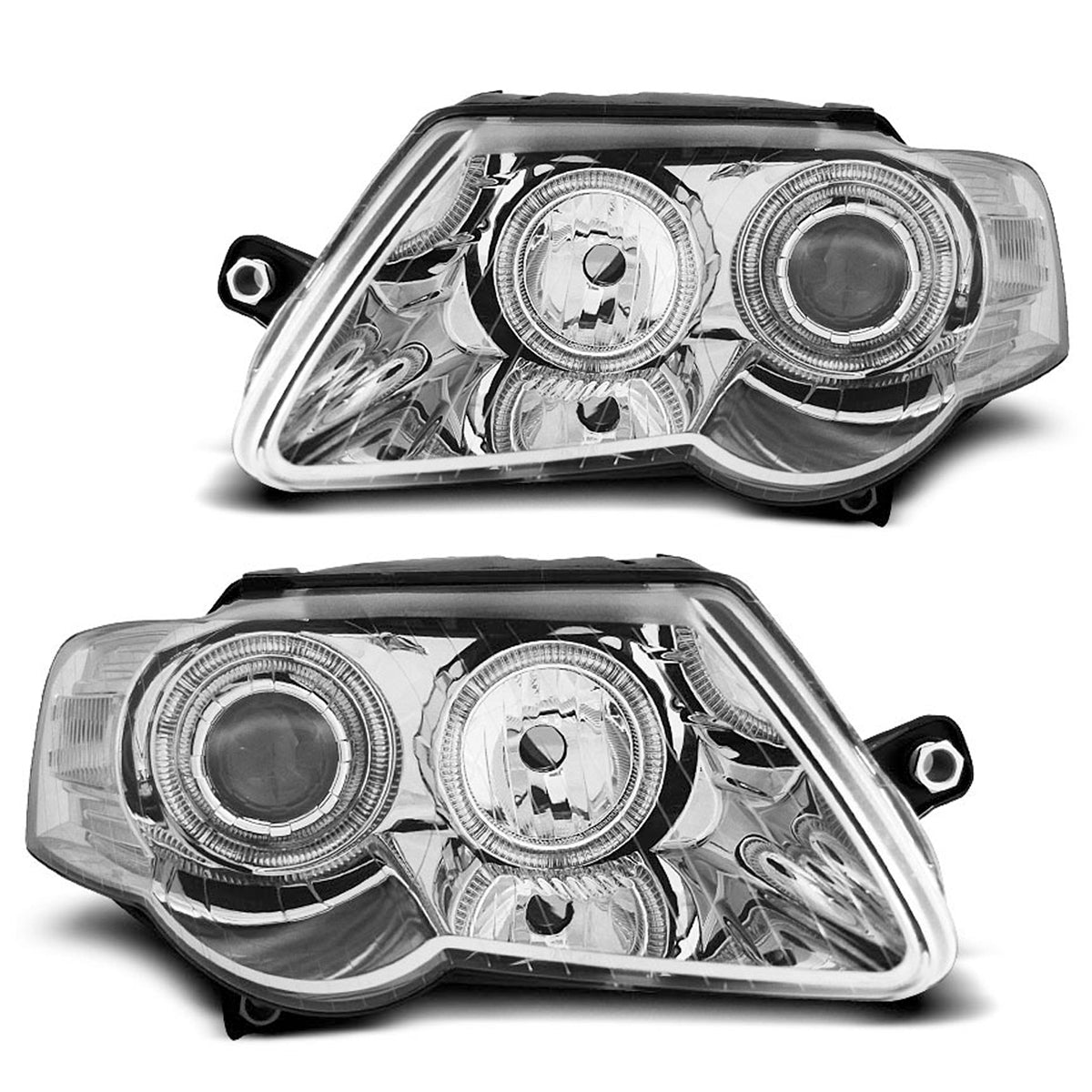 Scheinwerfer Angel Eyes Chrom passend für VW Passat B6 3C 03.05-10