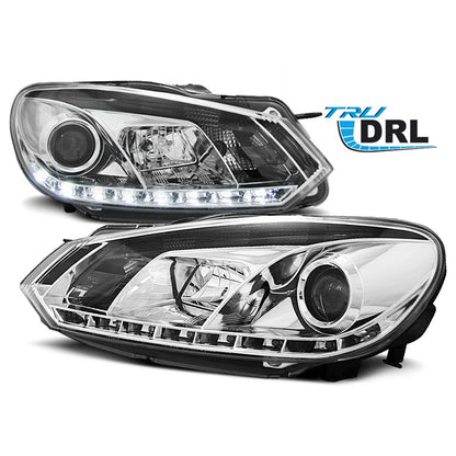 Scheinwerfer True DRL Chrom passend für VW Golf 6 10.08-12