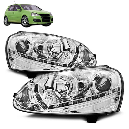 Scheinwerfer Daylight Chrom passend für VW Golf 5 03-08