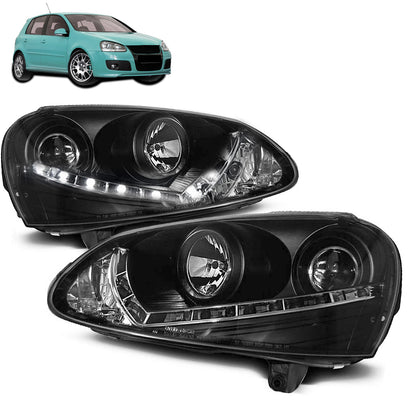 Scheinwerfer Daylight Schwarz passend für VW Golf 5 03-08