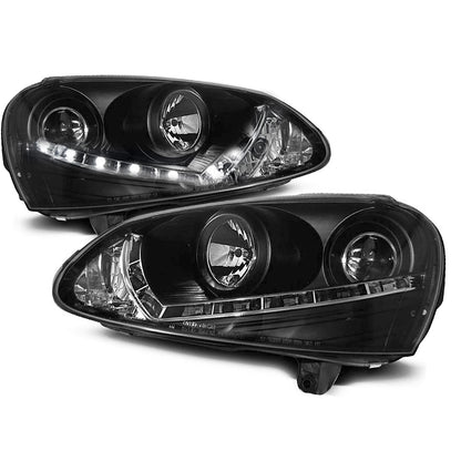 Scheinwerfer Daylight Schwarz passend für VW Golf 5 03-08