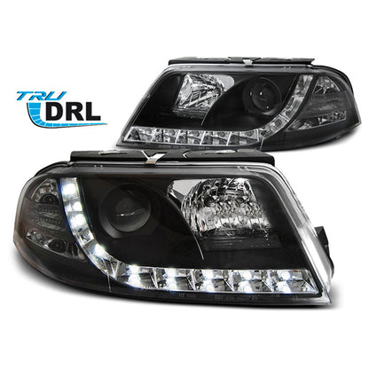 Scheinwerfer True DRL Schwarz passend für VW Passat 3BG 09.00-03.05