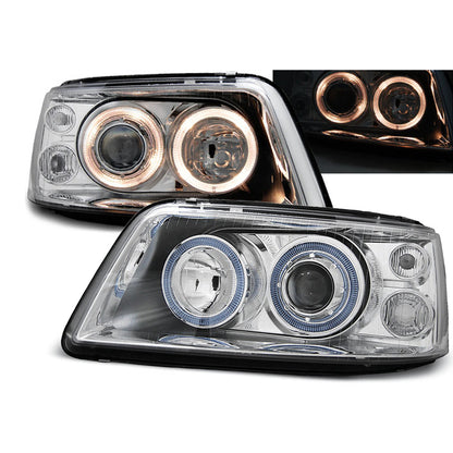 Scheinwerfer Angel Eyes Chrom passend für VW T5 04.03-08.09