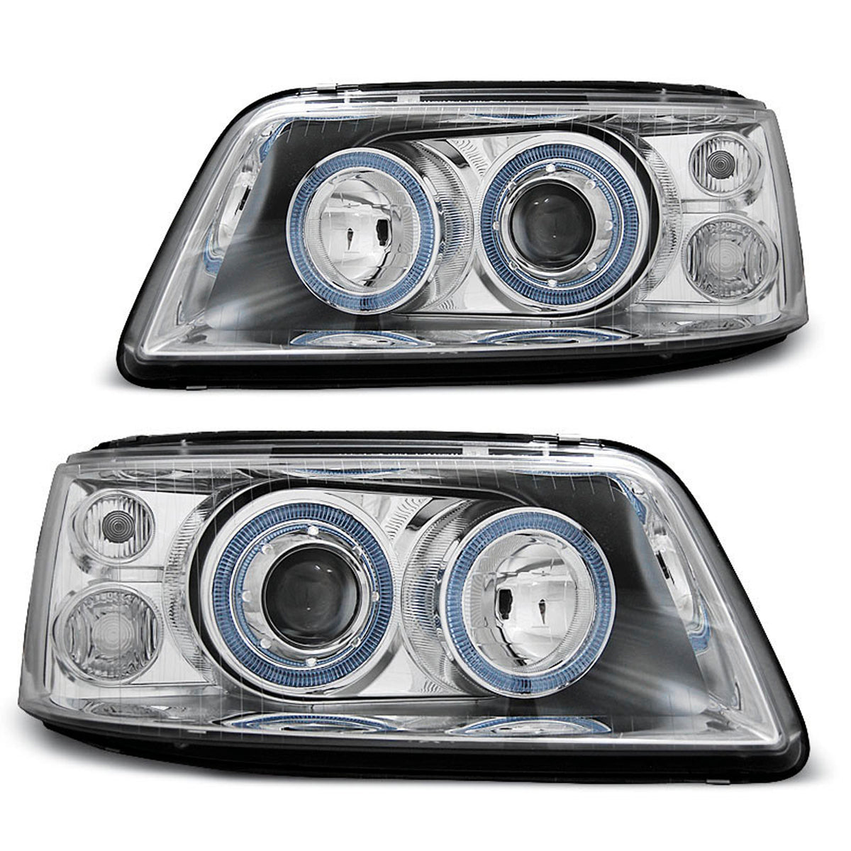 Scheinwerfer Angel Eyes Chrom passend für VW T5 04.03-08.09