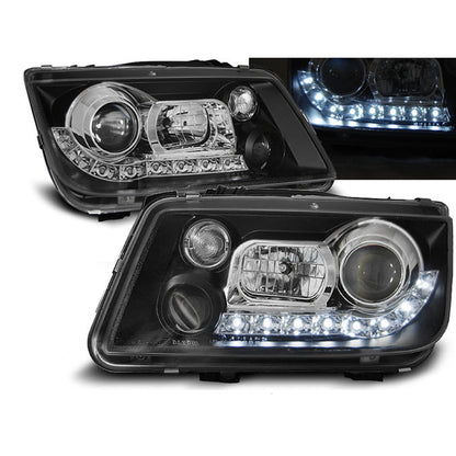 Scheinwerfer Daylight Schwarz passend für VW Bora 09.98-05.05