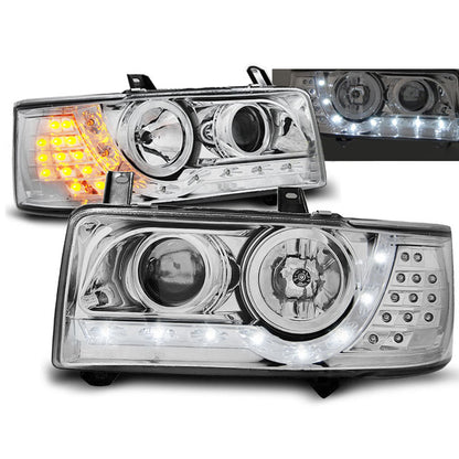 Scheinwerfer Daylight Chrom passend für VW T4 90-03.03 Transporter