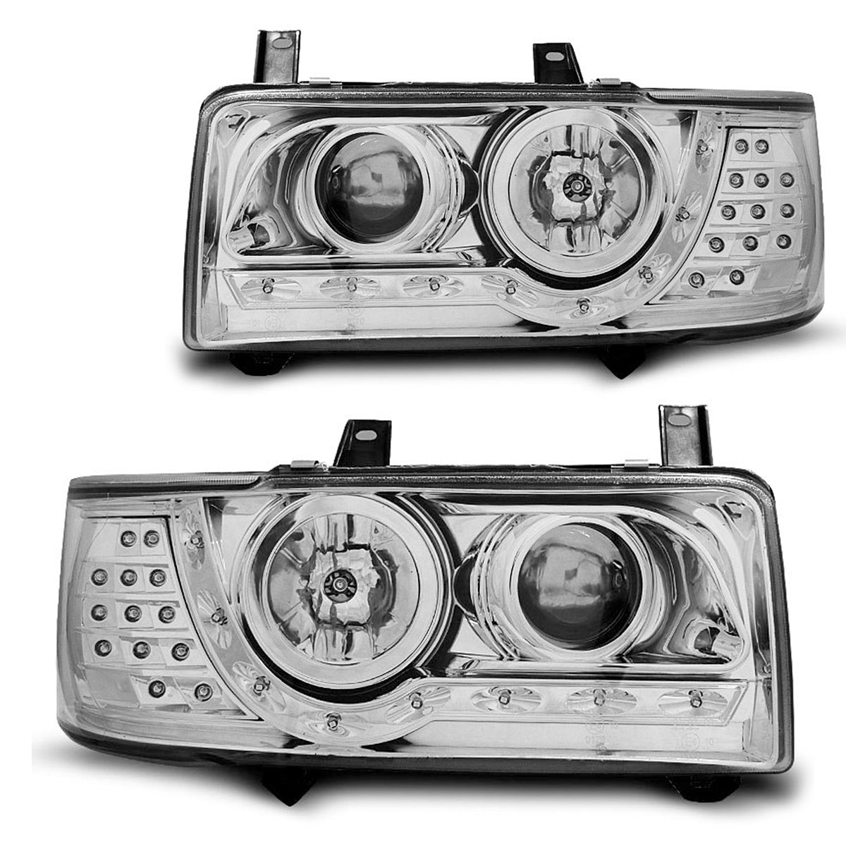 Scheinwerfer Daylight Chrom passend für VW T4 90-03.03 Transporter