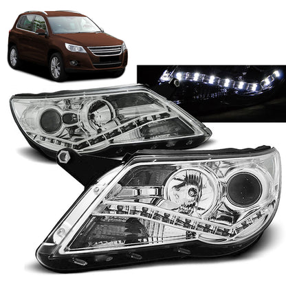 Scheinwerfer Tagfahrlicht Chrom passend für VW Tiguan 10.07-11