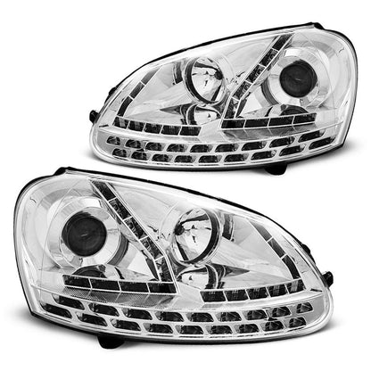 Scheinwerfer Tagfahrlicht Chrom passend für VW Golf 5 03-08