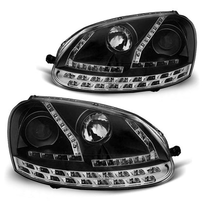 Scheinwerfer Tagfahrlicht Schwarz passend für VW Golf 5 03-08