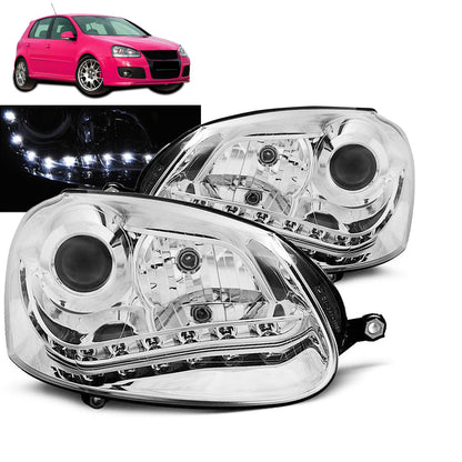 Scheinwerfer Tagfahrlicht Chrom passend für VW Golf 5