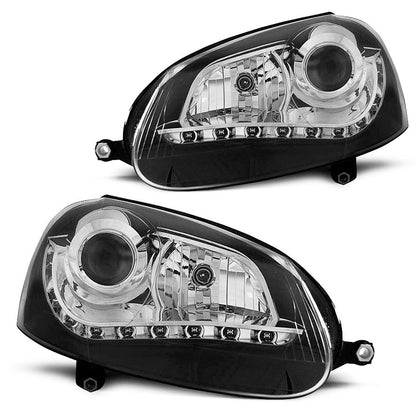 Scheinwerfer Tagfahrlicht Schwarz passend für VW Golf 5