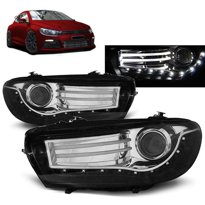 Scheinwerfer Schwarz passend für VW Scirocco 08-04.14