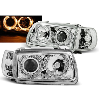 Scheinwerfer Angel Eyes Chrom passend für VW Polo 6N 10.94-09.99