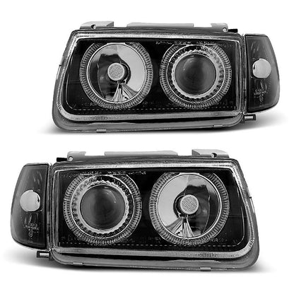 Scheinwerfer Angel Eyes Schwarz passend für VW Polo 6N 10.94-09.99