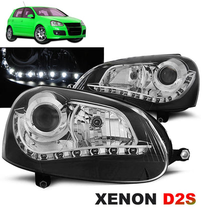 Xenon Scheinwerfer Schwarz passend für VW Golf 5