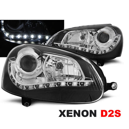 Xenon Scheinwerfer Schwarz passend für VW Golf 5