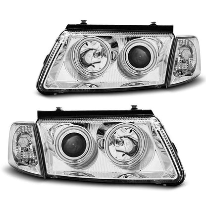 Scheinwerfer Angel Eyes CCFL Chrom passend für VW Passat B5 3B 11.96-08.00