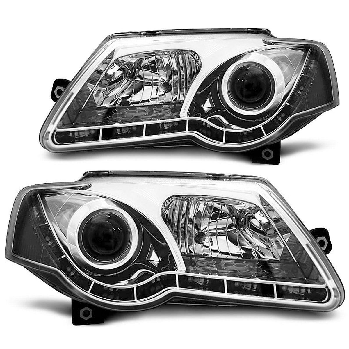 Scheinwerfer True DRL Chrom passend für VW Passat B6 3C 03.05-10