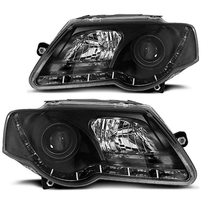 Scheinwerfer True DRL Schwarz passend für VW Passat B6 3C 03.05-10