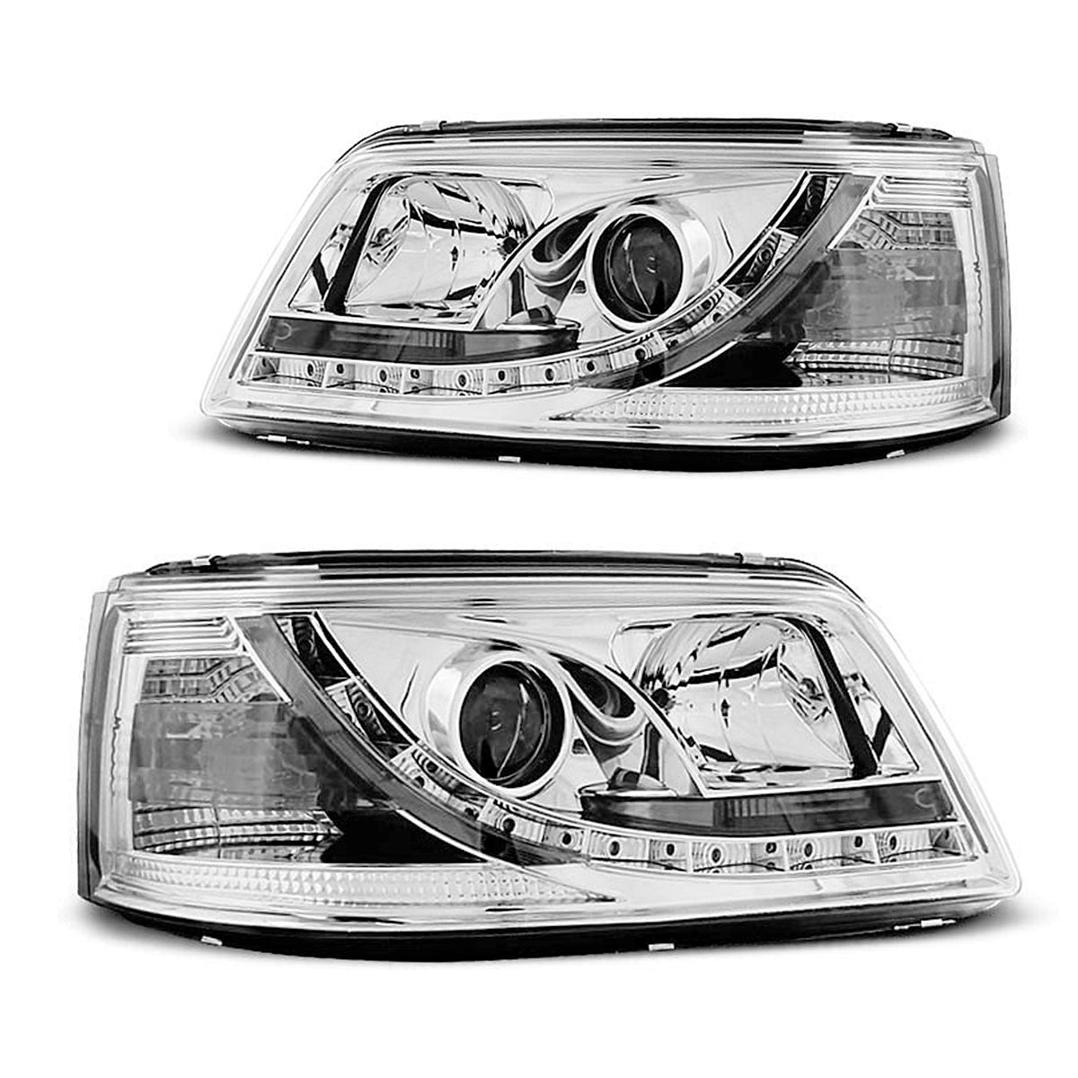 Scheinwerfer True DRL Chrom passend für VW T5 04.03-08.09
