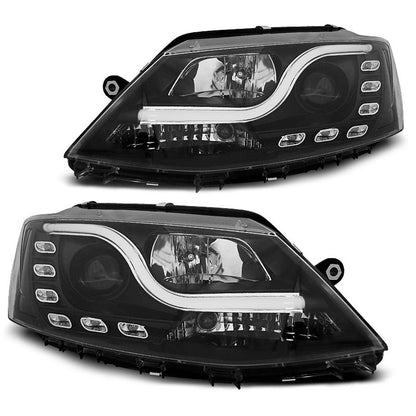 Scheinwerfer Röhrenlicht DRL Schwarz passend für VW Jetta VI 1.11-18
