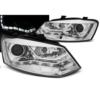 Scheinwerfer Tagfahrlicht Chrom passend für VW Polo 6R 09-03.14