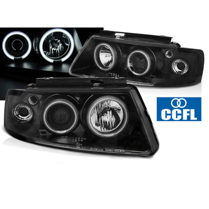 Scheinwerfer Angel Eyes CCFL Schwarz passend für VW Passat B5 3B 96-08.00