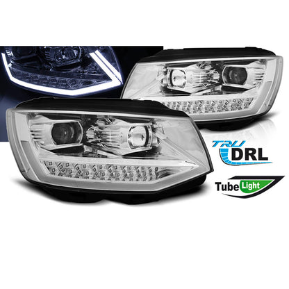 Scheinwerfer Tube Licht DRL Chrom passend für VW T6 15-19