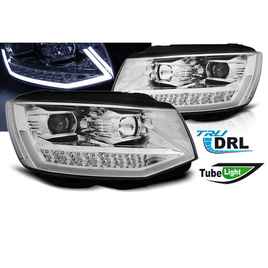 Scheinwerfer Tube Licht DRL Chrom passend für VW T6 15-19
