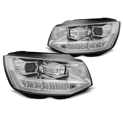 Scheinwerfer Tube Licht DRL Chrom Seq passend für VW T6 15-19