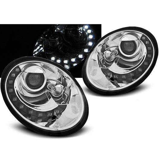 Scheinwerfer Daylight Chrom passend für VW New Beetle 06-12